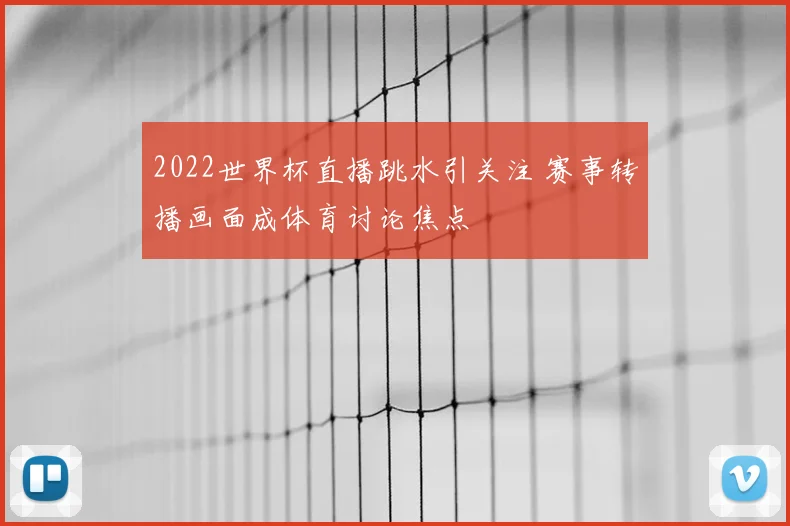 2022世界杯直播跳水引关注 赛事转播画面成体育讨论焦点